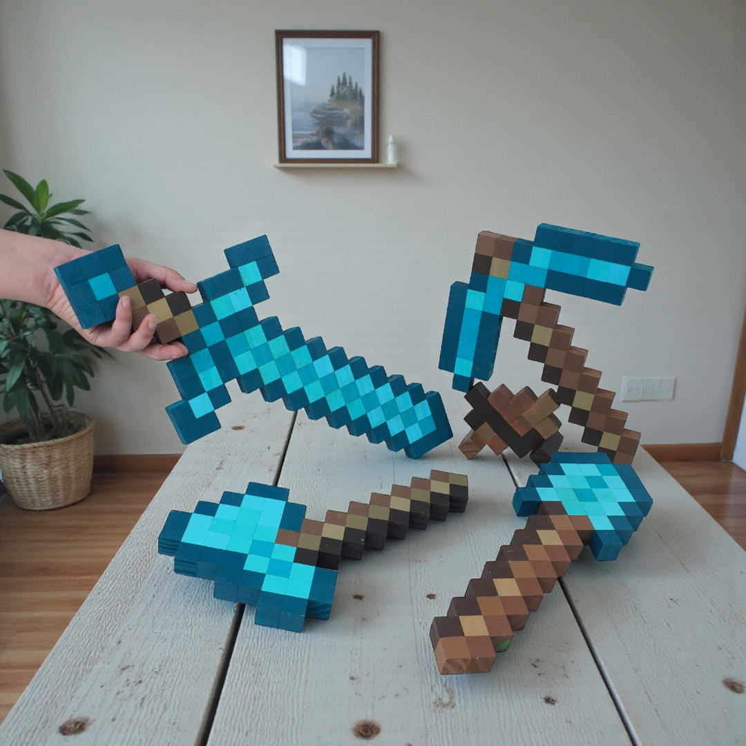 p1. Bộ Chế Tạo 2 Trang Bị Minecraft (2cm)