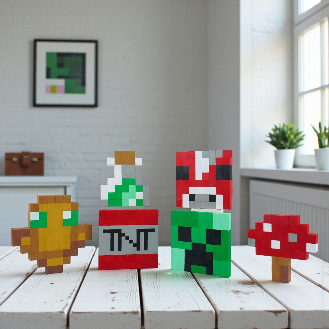 p4. Kit Tự Làm 2 Tranh Frame Minecraft Treo Tường / Wall decor 2cm