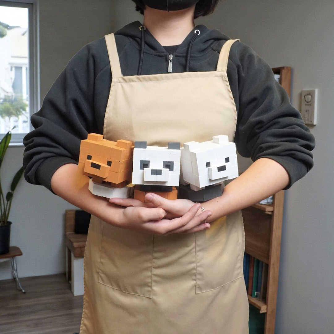 p9 - Mô Hình Gỗ Gấu Nâu Grizzly (We bare bear)