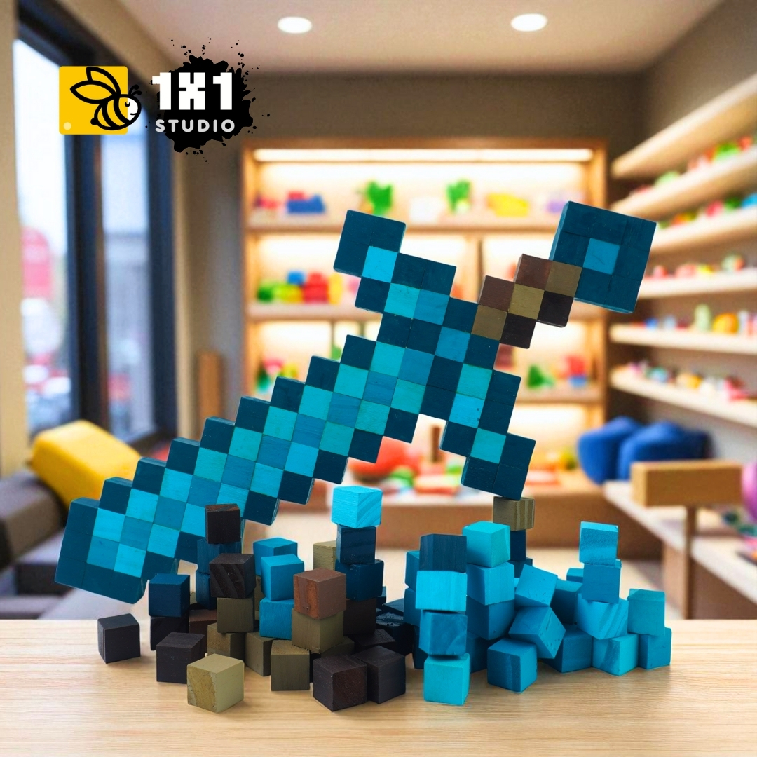 Bộ Lắp Ghép Trang Bị Minecraft Kim Cương (4 Mẫu)