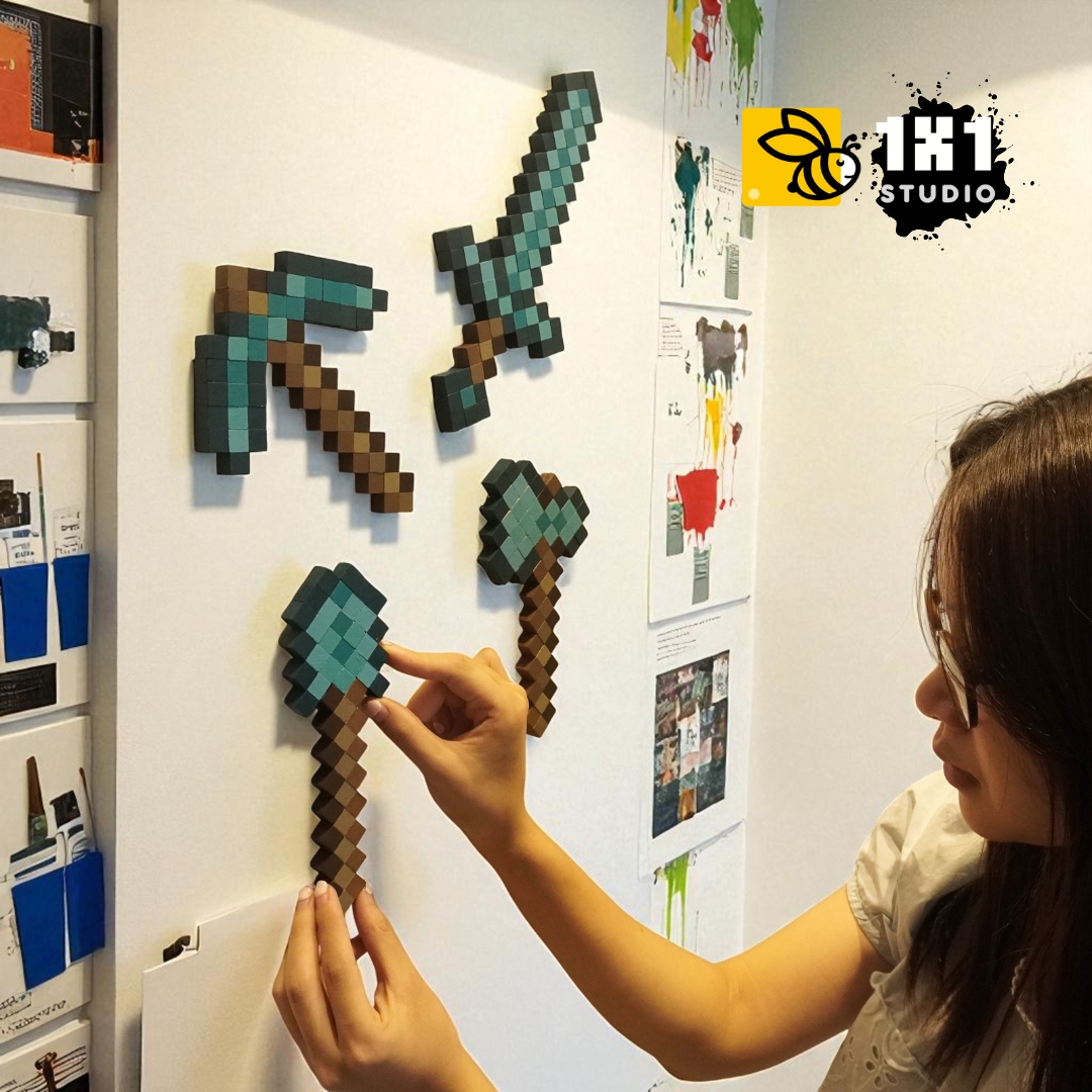 Bộ Chế Tạo 4 Trang Bị Minecraft Kim Cương (Thu Nhỏ)