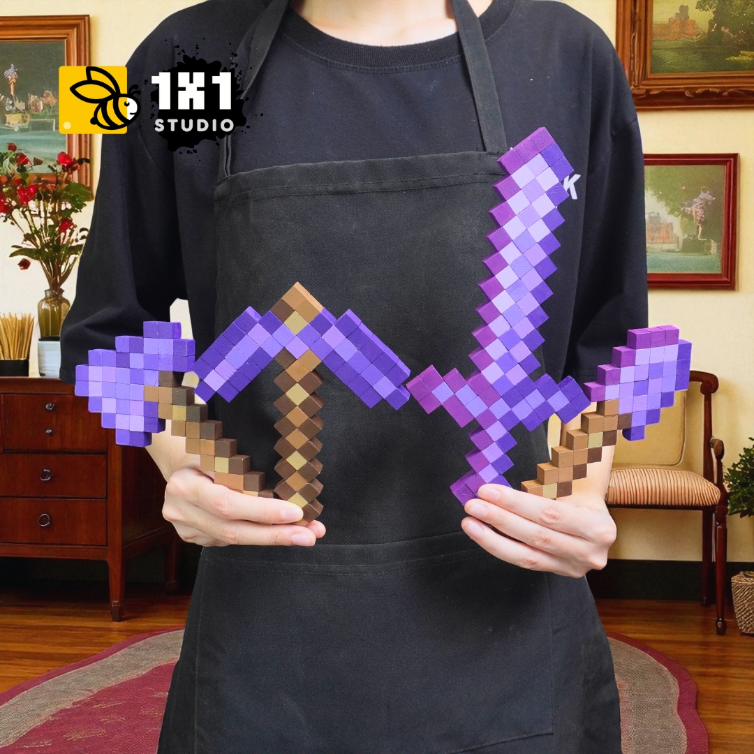 Bộ Lắp Ghép 2 Trang Bị Minecraft Netherite (Thu Nhỏ)