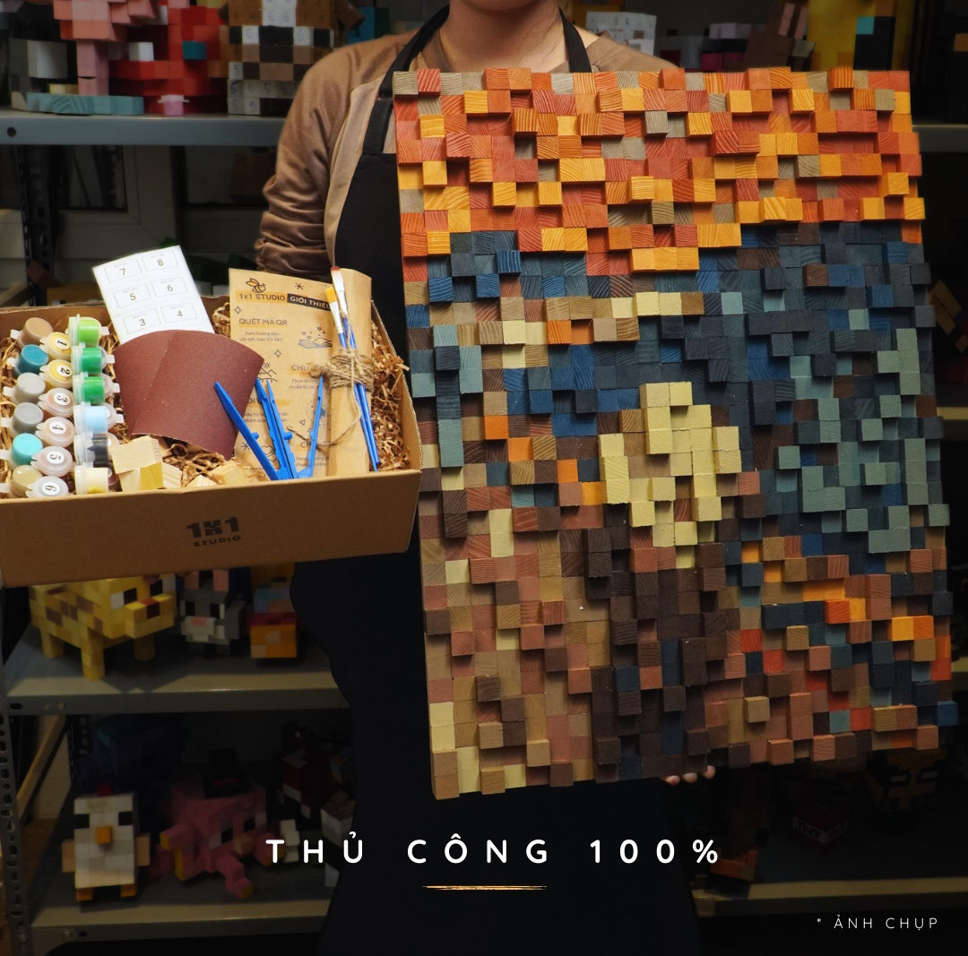 Tranh Pixel The Scream (Blur)