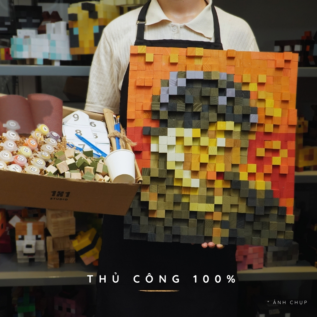 Tranh Pixel Self-Portrait with Bandaged Ear (Blur)