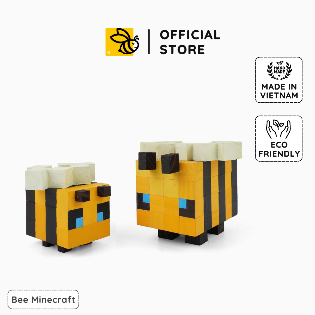 Mô Hình Gỗ Minecraft Bee (size M)