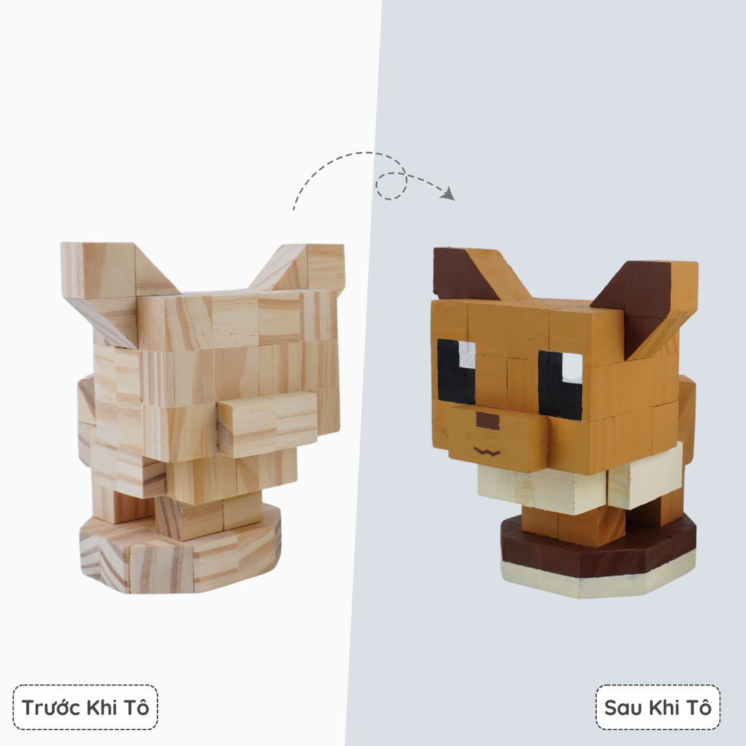 (DIY) Kit Tô Màu Eevee Pokemon