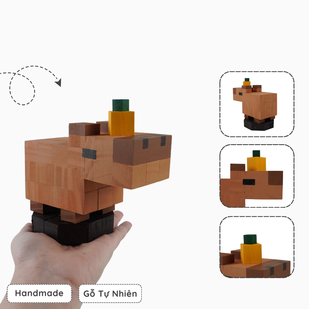Mô Hình Gỗ Chuột Capybara (size s)