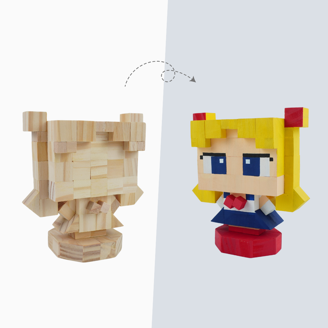 (DIY) Kit Tô Màu Mô Hình Thủy Thủ Mặt Trăng (Sailor Moon)