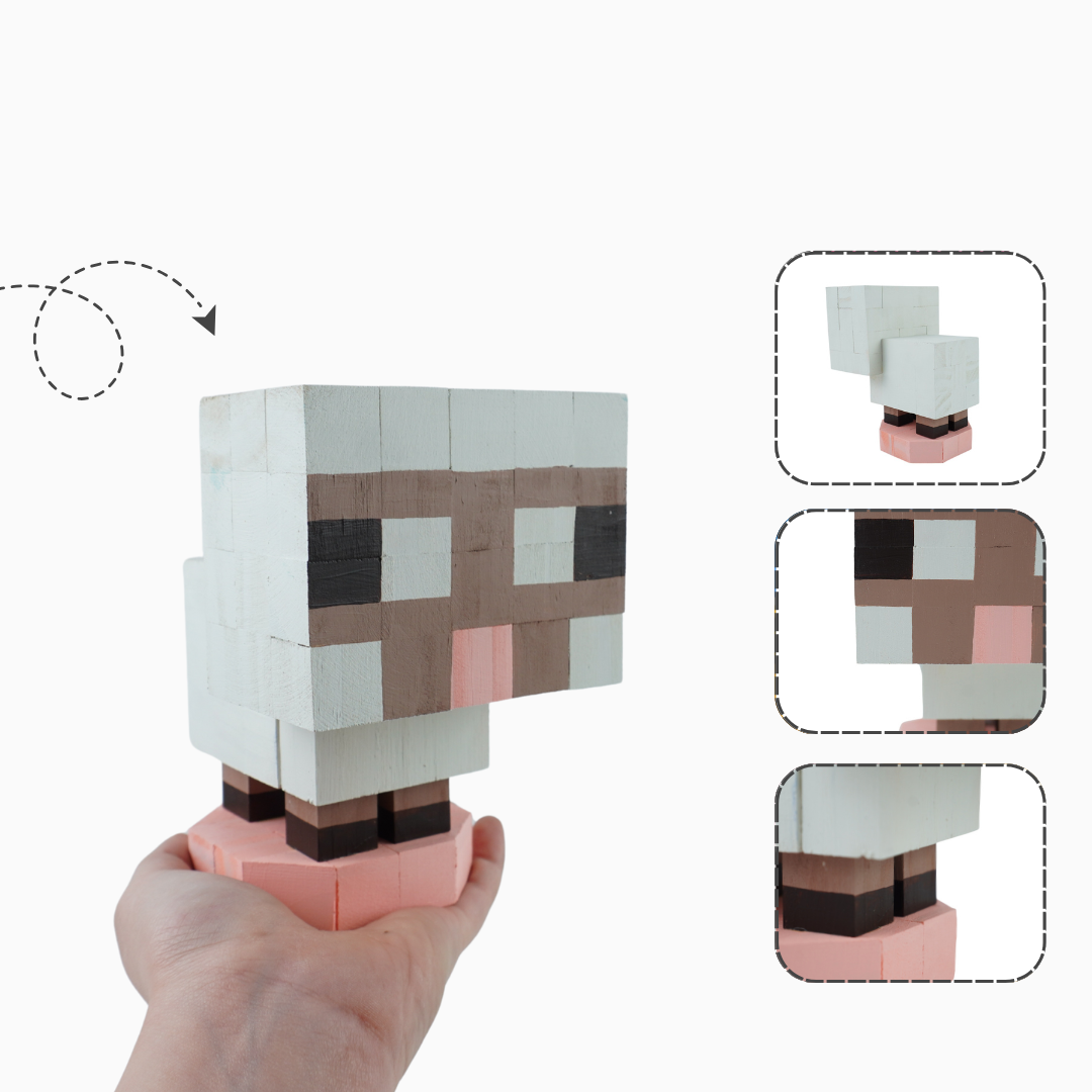 Mô Hình Gỗ Minecraft Sheep Cừu (s)