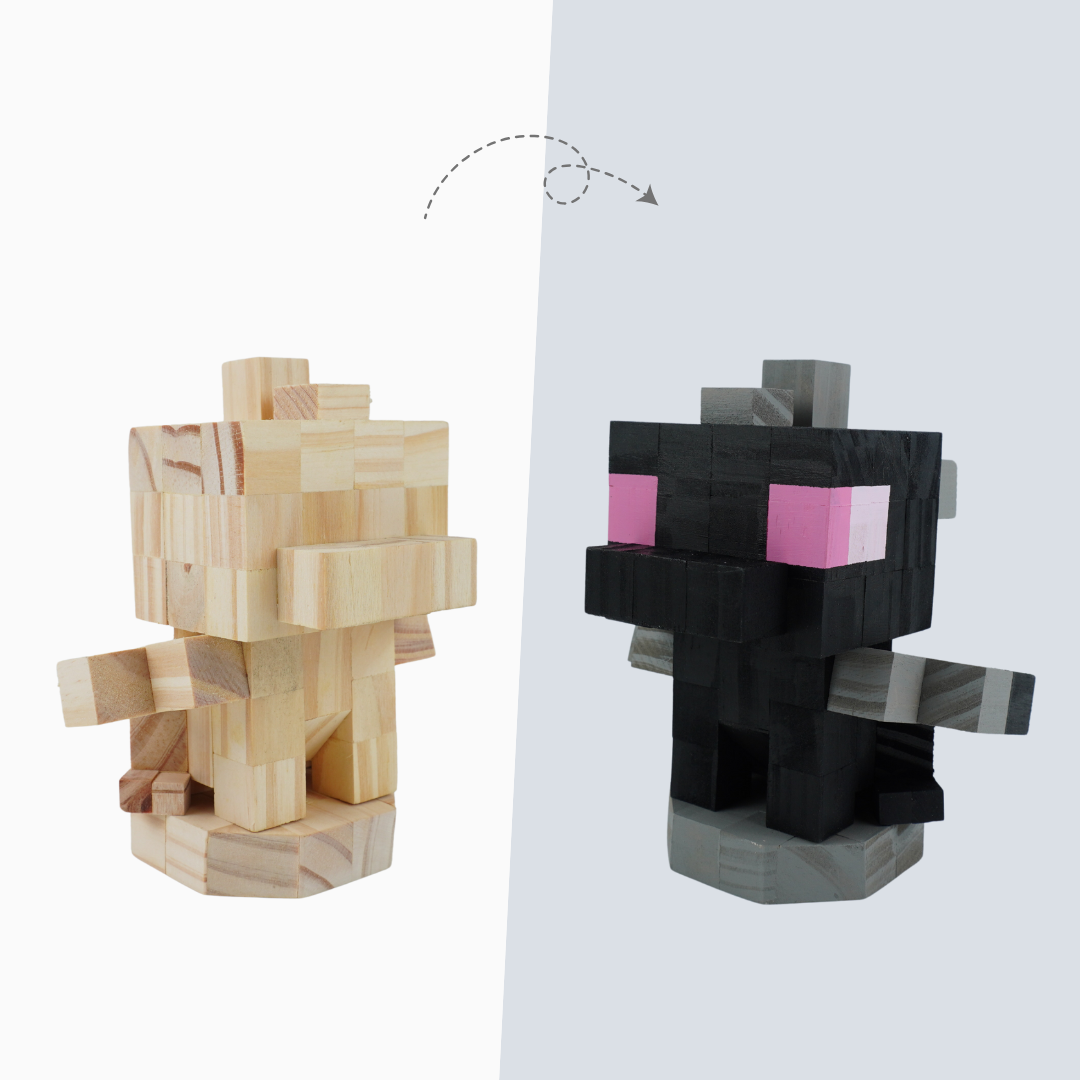 (DIY) Kit Tô Màu Mô Hình Minecraft Ender Dragon (s)