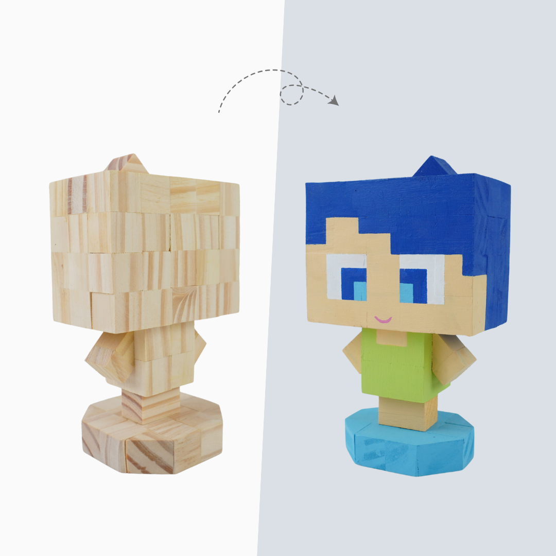 p0. (DIY) Kit Tô Màu Mô Hình Nhân Vật Joy (Inside Out)