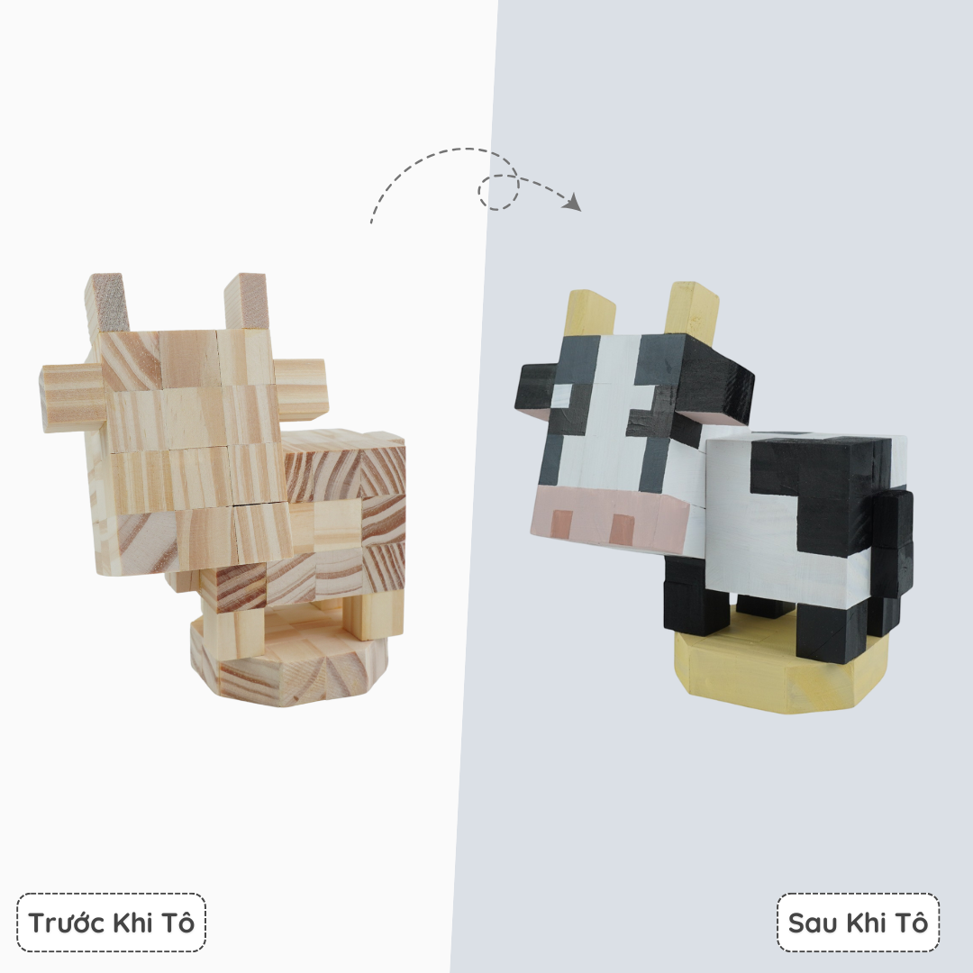(DIY) Kit Tô Màu Bò Sữa (s)
