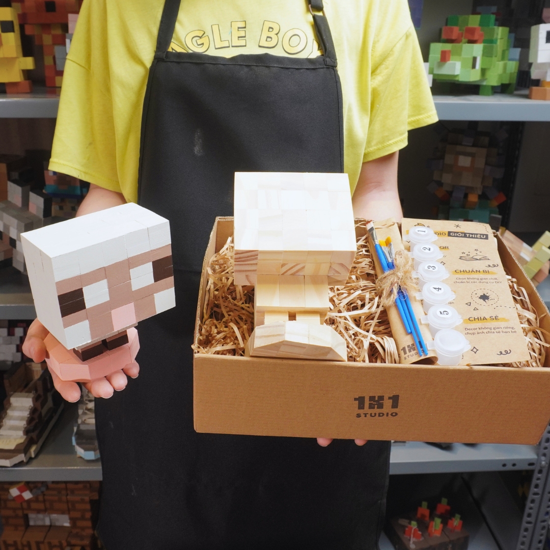 Mô Hình Gỗ Minecraft Sheep Cừu (s)