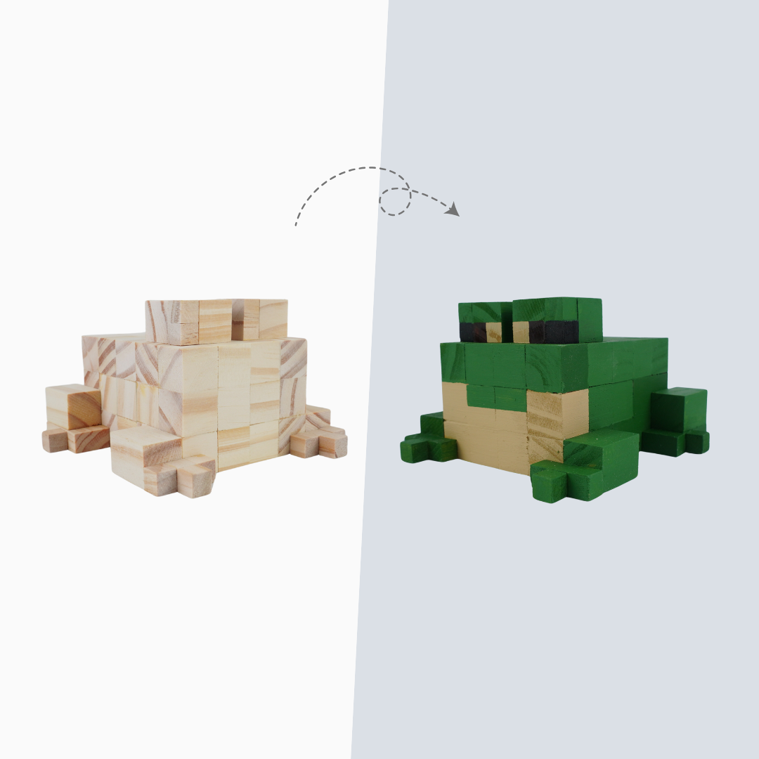 (DIY) Kit Tô Màu Mô Hình Minecraft Frog Ếch (s)