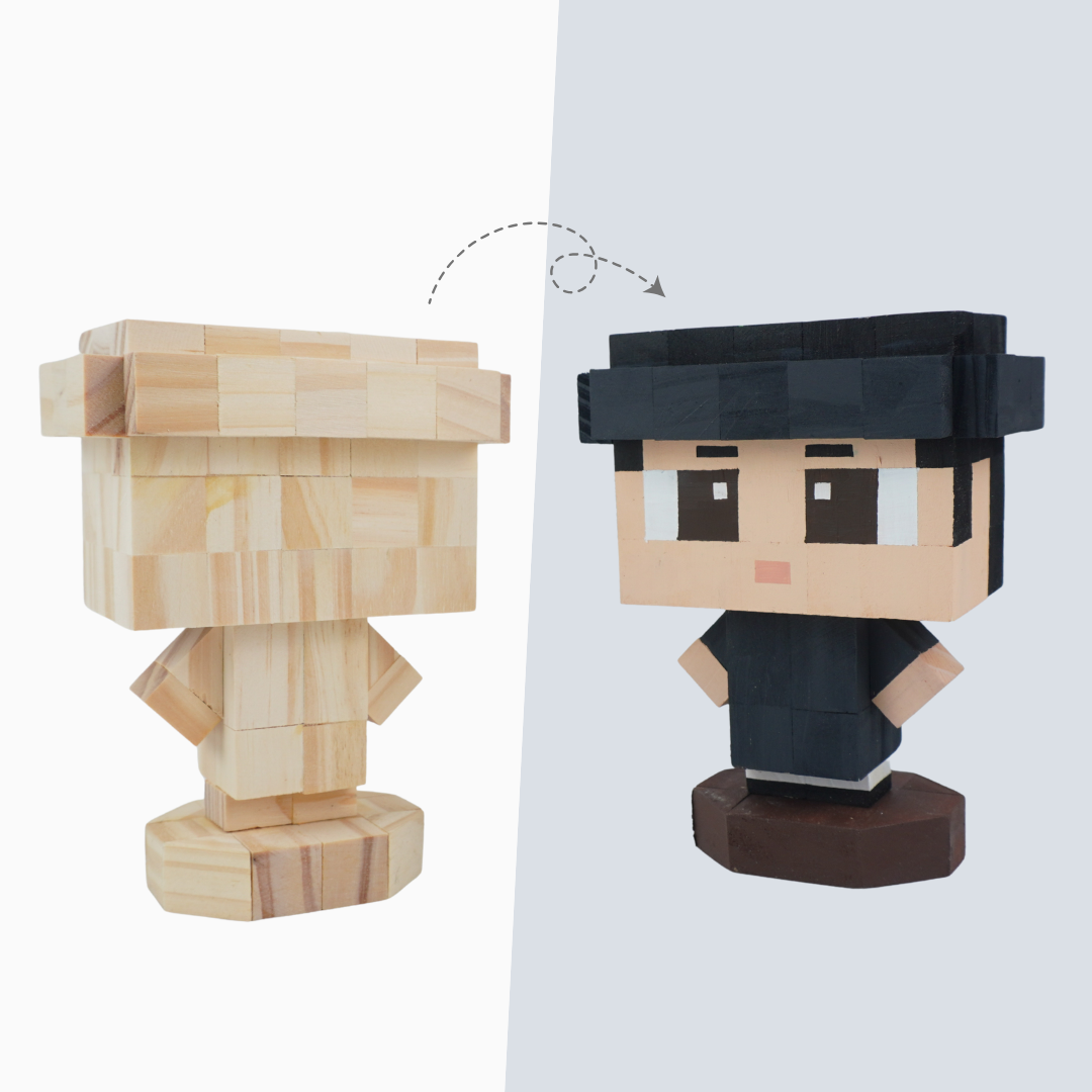 (DIY) Kit Tô Màu Mô Hình Chàng Trai Mặc Áo Ngũ Thân