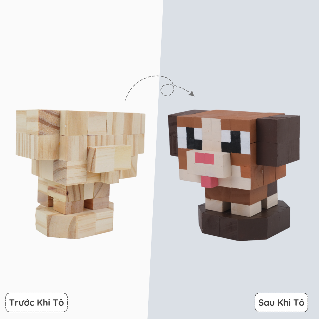 (DIY) Kit Tô Màu 12 Con Giáp Tuất (Chó)