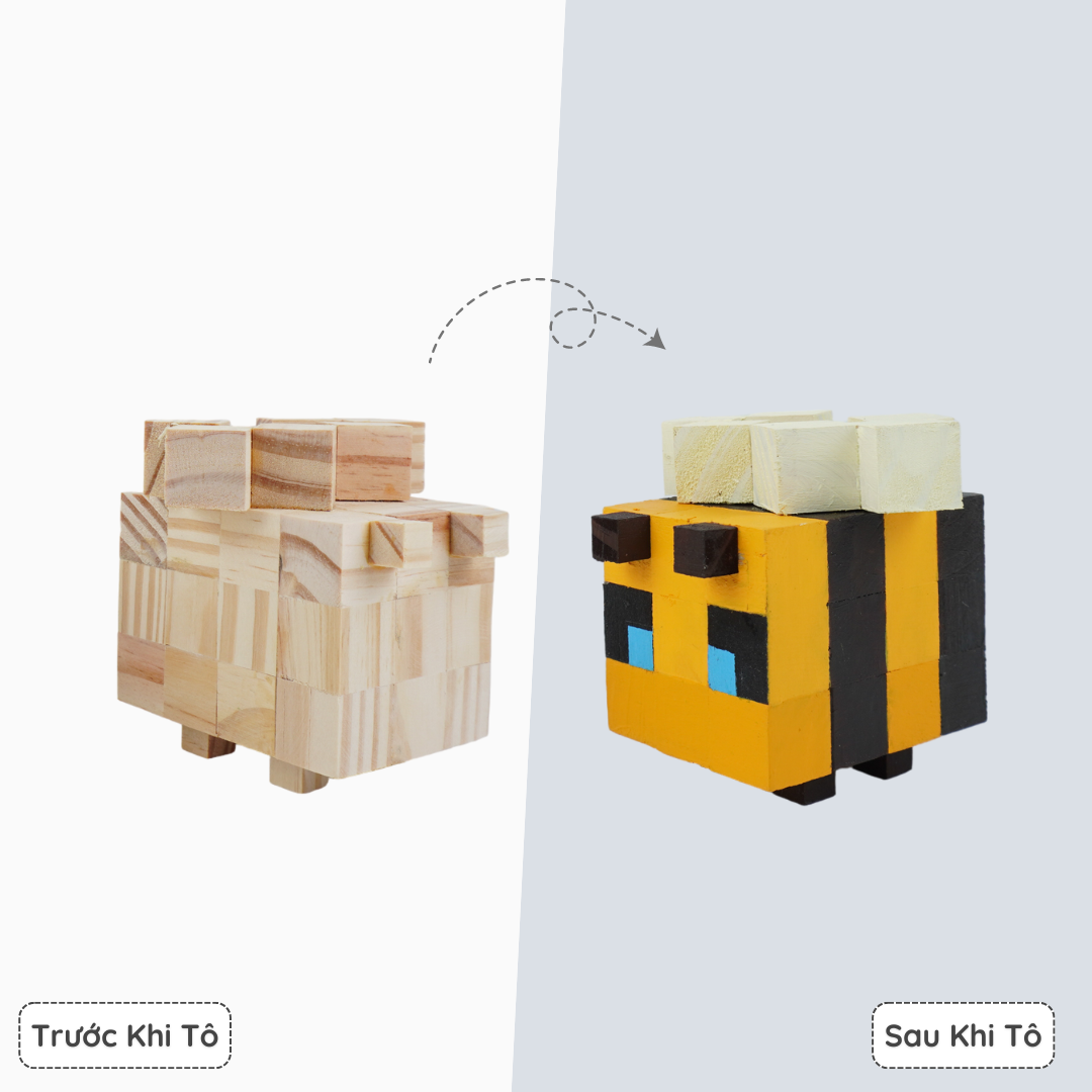 (DIY) Kit Tô Màu Minecraft Bee (size s)