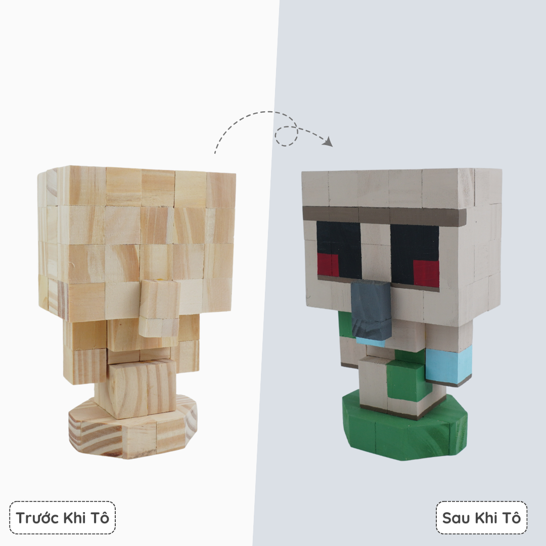 (DIY) KIt Tô Màu Minecraft Iron Golem (size s)