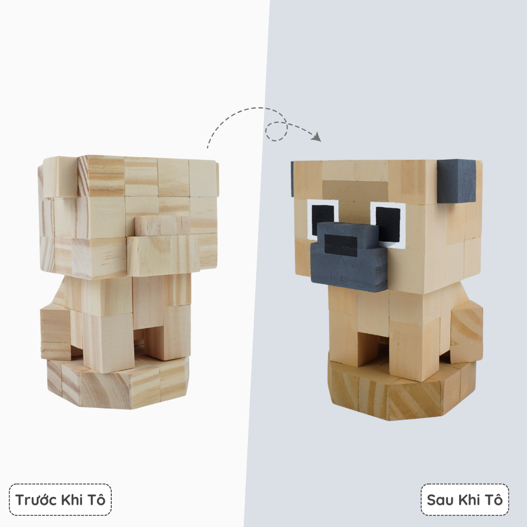 (DIY) Kit Tô Màu Chó Pug (size s)