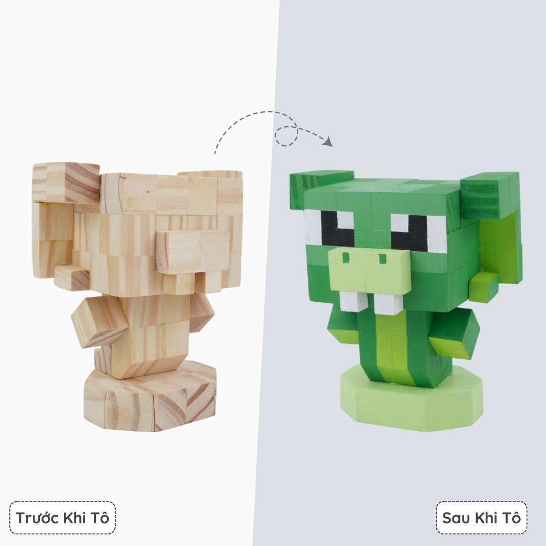 (DIY) Kit Tô Màu 12 Con Giáp Tỵ (Rắn)