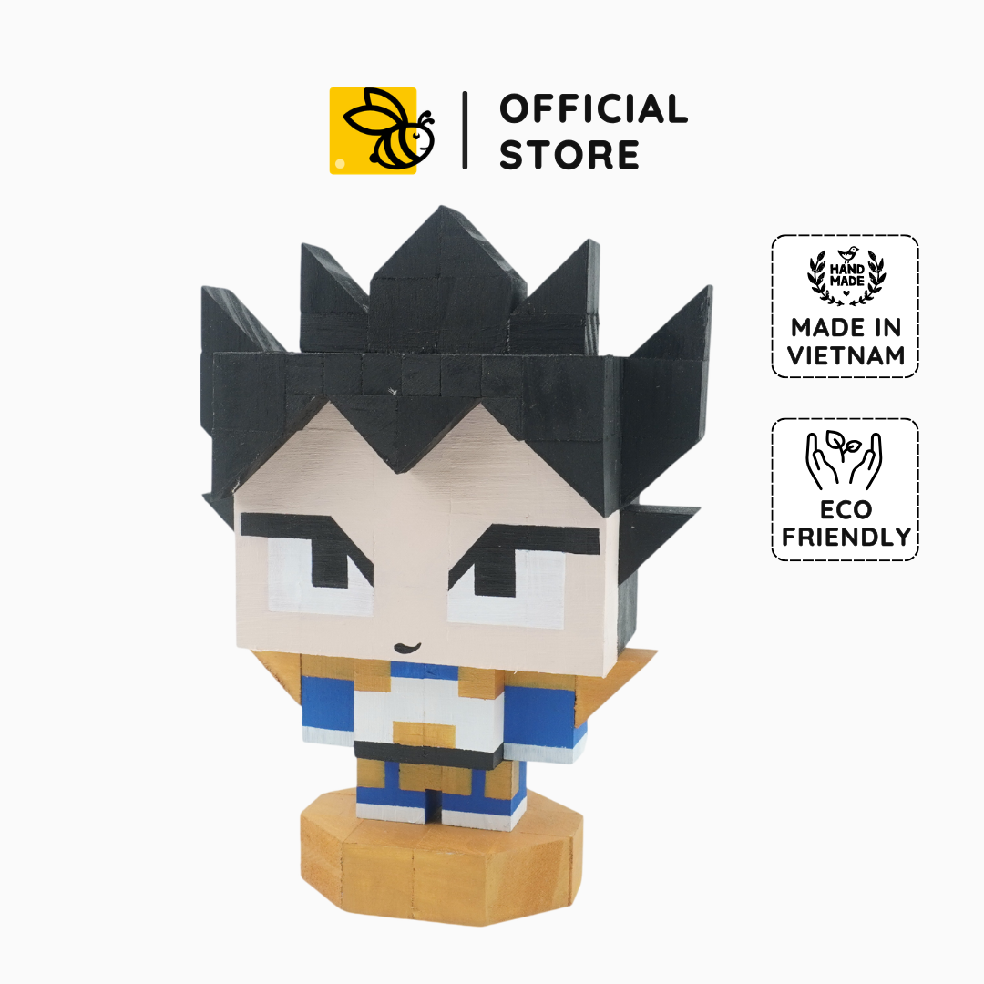 p5. Mô Hình Gỗ Vegeta - 7 Viên Ngọc Rồng (Tô Sẵn)