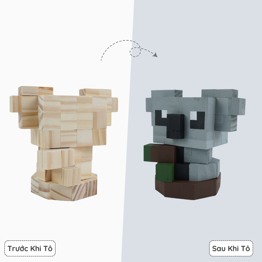 (DIY) Kit Tô Màu Mô Hình Gấu Koala (s)