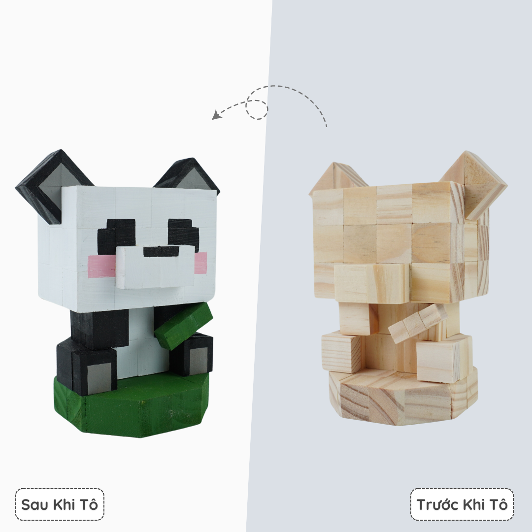 (DIY) Kit Tô Màu Gấu Trúc (size s)