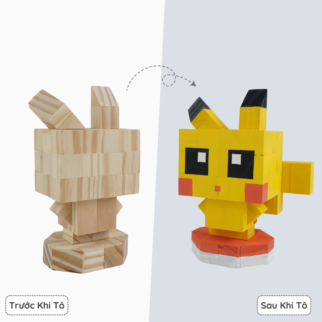 (DIY) Kit Tô Màu Pikachu (Pokemon)