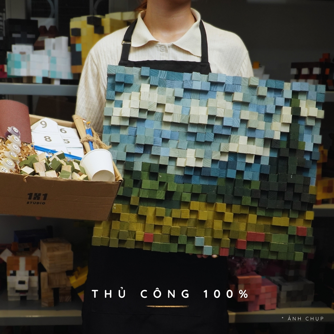 Tranh Pixel The Wheat Field (Blur)