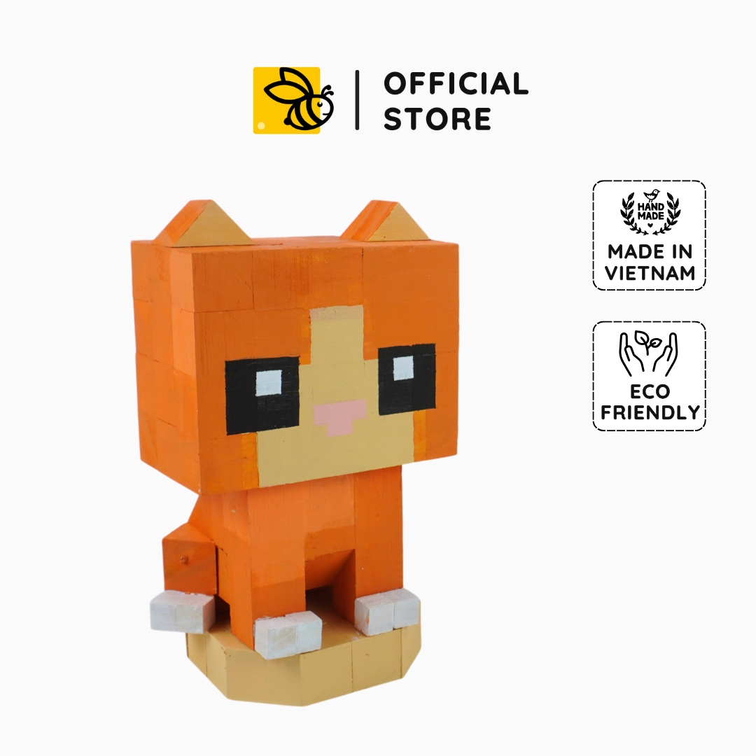 p5 - Mô Hình Gỗ Mèo Cam