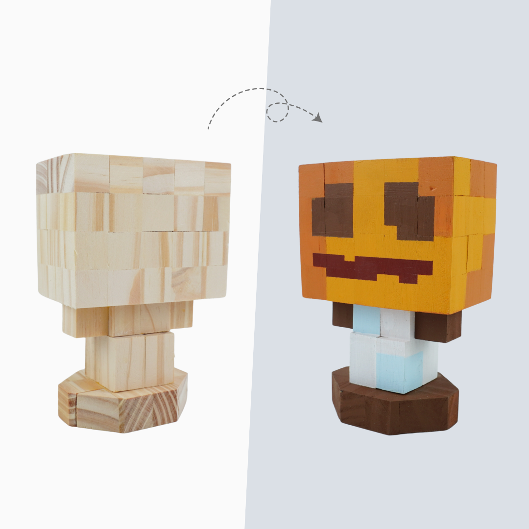 (DIY) KIt Tô Màu Minecraft Snow Golem (s)