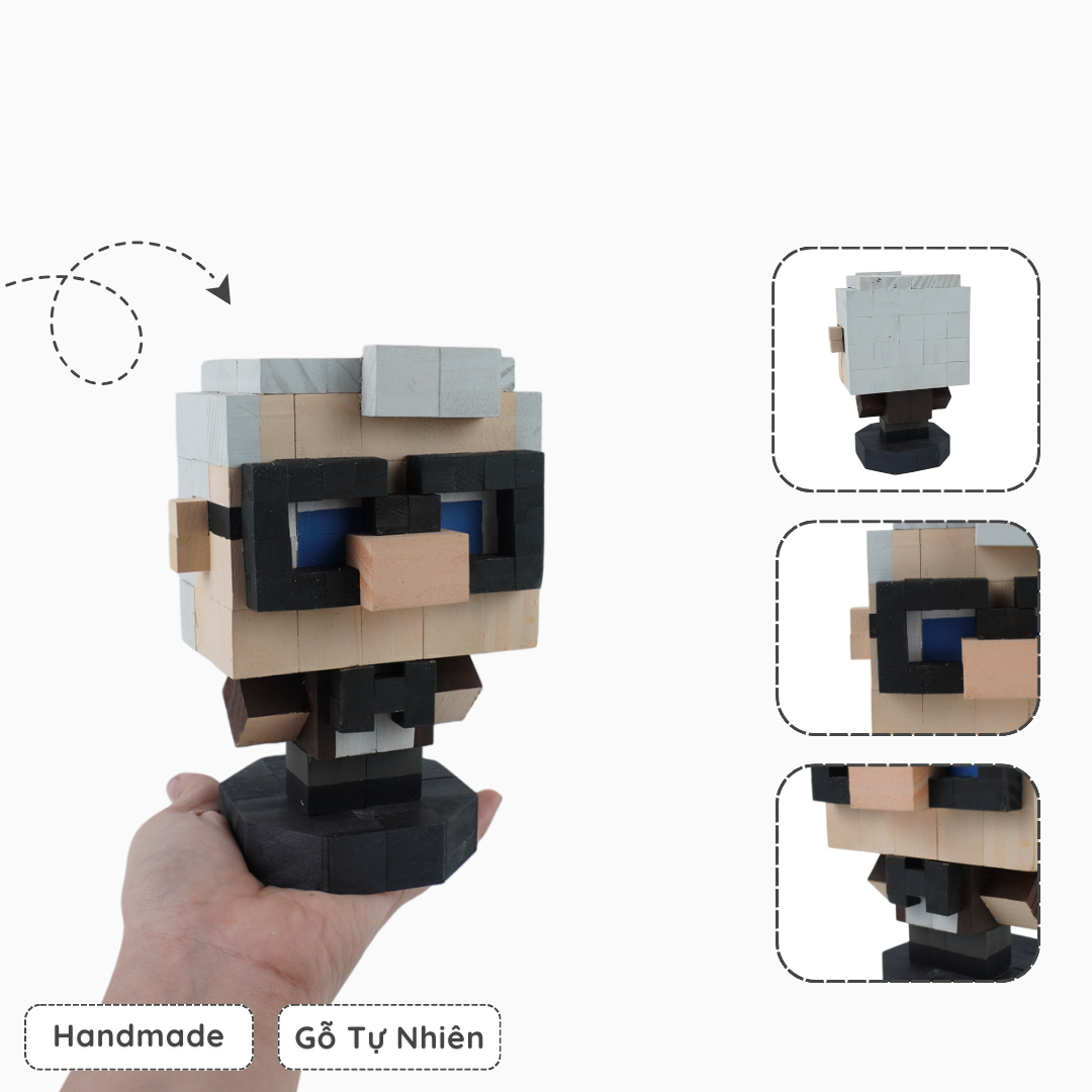 Mô Hình Gỗ Oldman Carl (Phim Up)