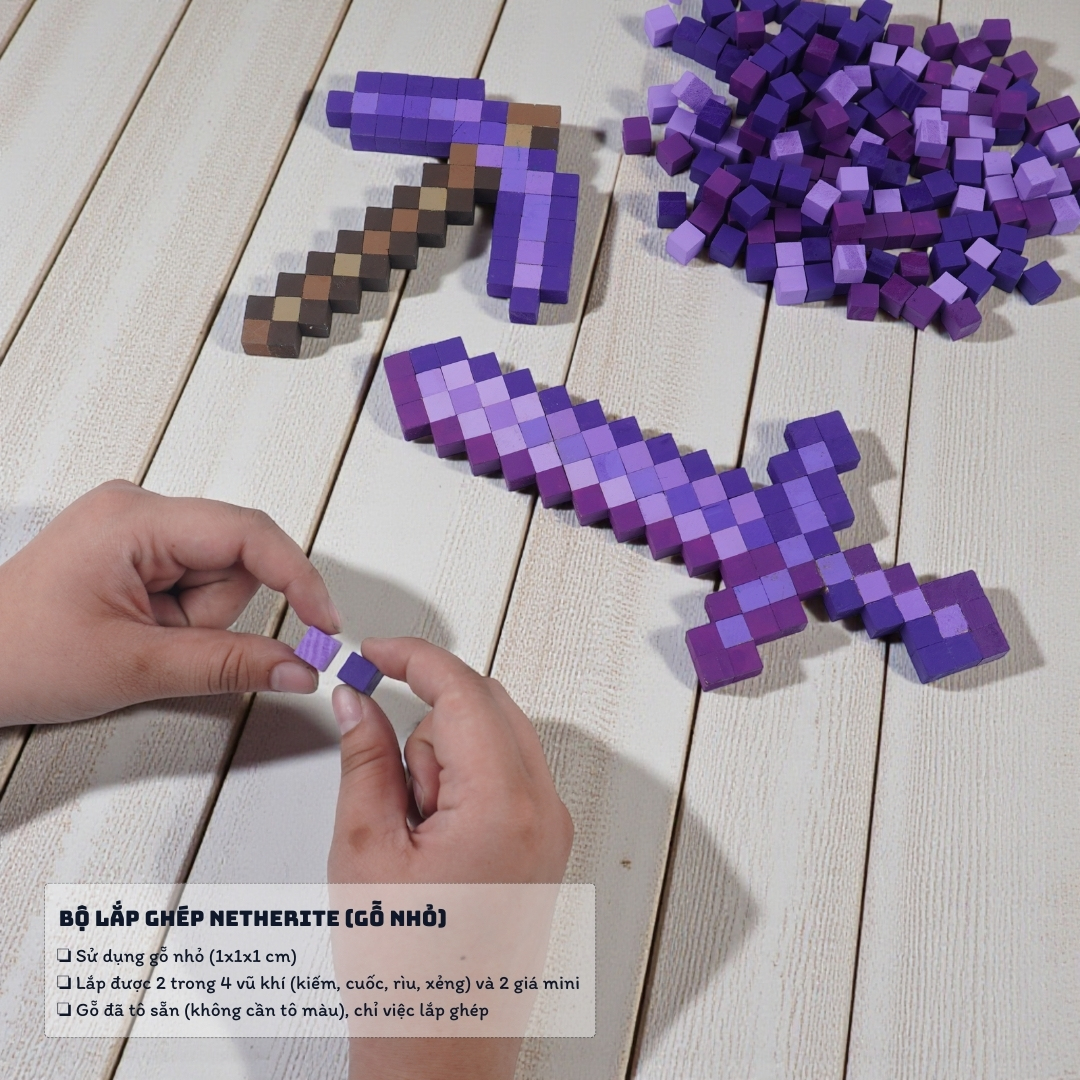 p2. Bộ Lắp Ghép 2 Trang Bị Minecraft Thu Nhỏ (1cm)