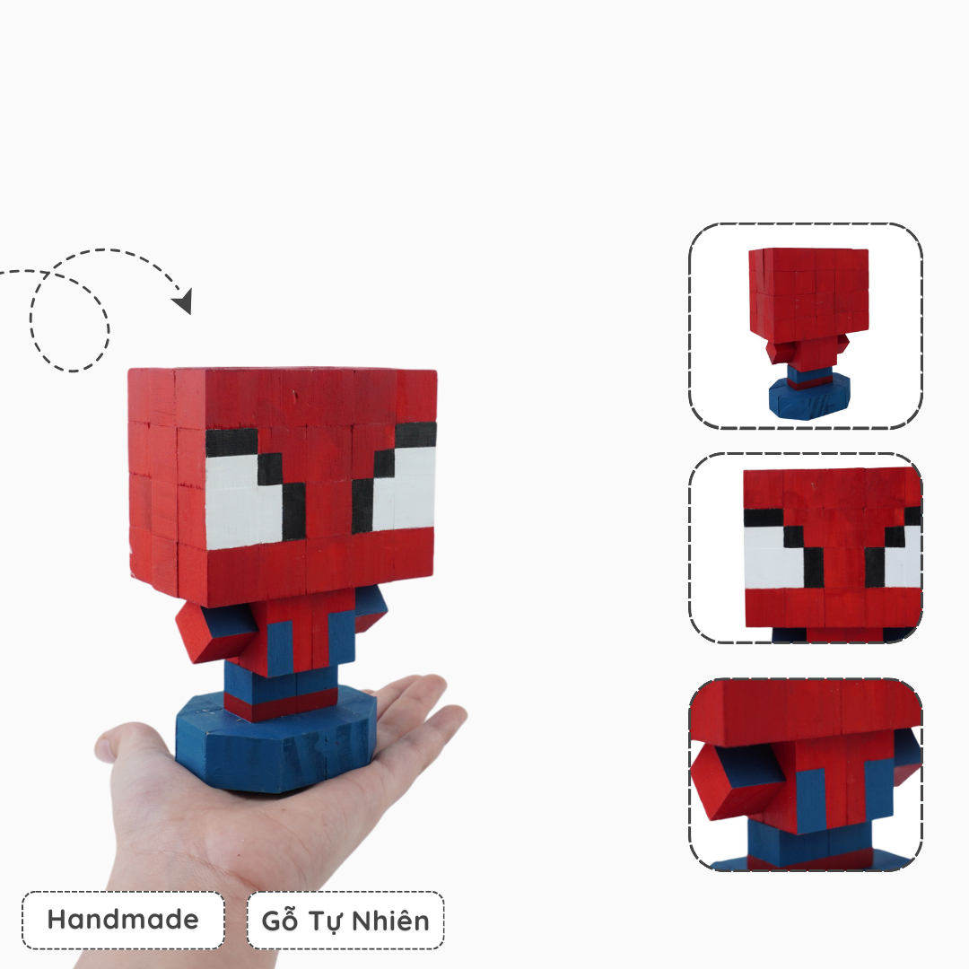 Mô Hình Gỗ Spiderman (size s)