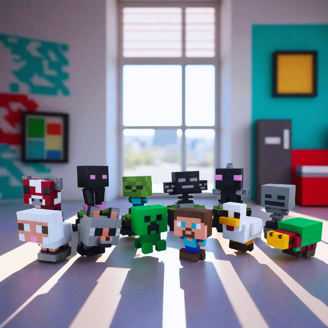 KIT Tự Làm 2 Mô Hình Nhân Vật Minecraft (A2)