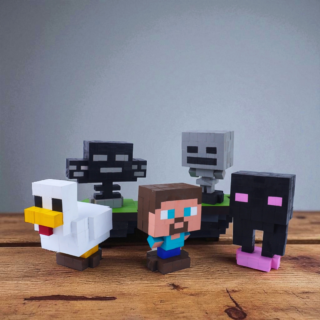 KIT Tự Làm 2 Mô Hình Nhân Vật Minecraft (A2)