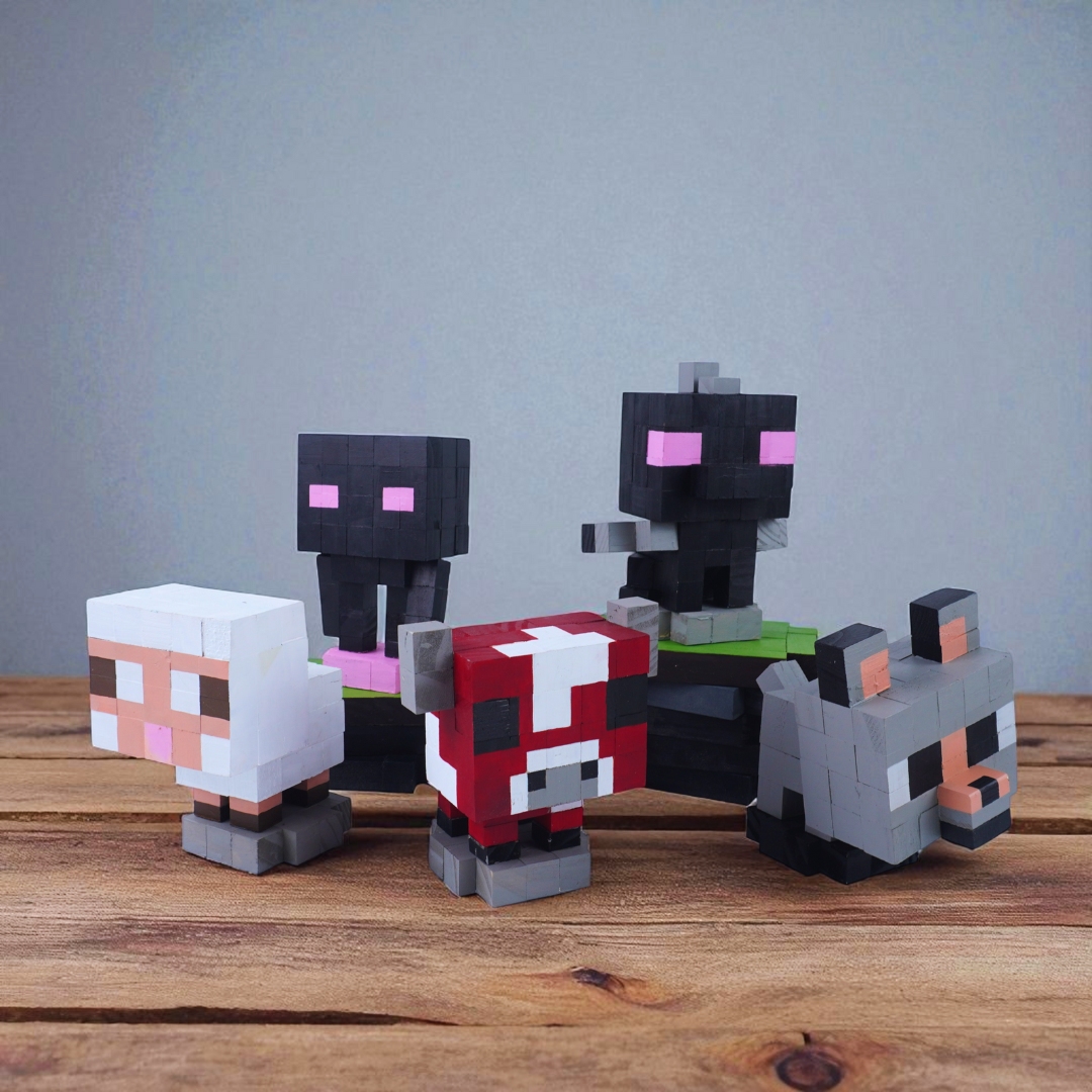 KIT Tự Làm 2 Mô Hình Nhân Vật Minecraft (A2)