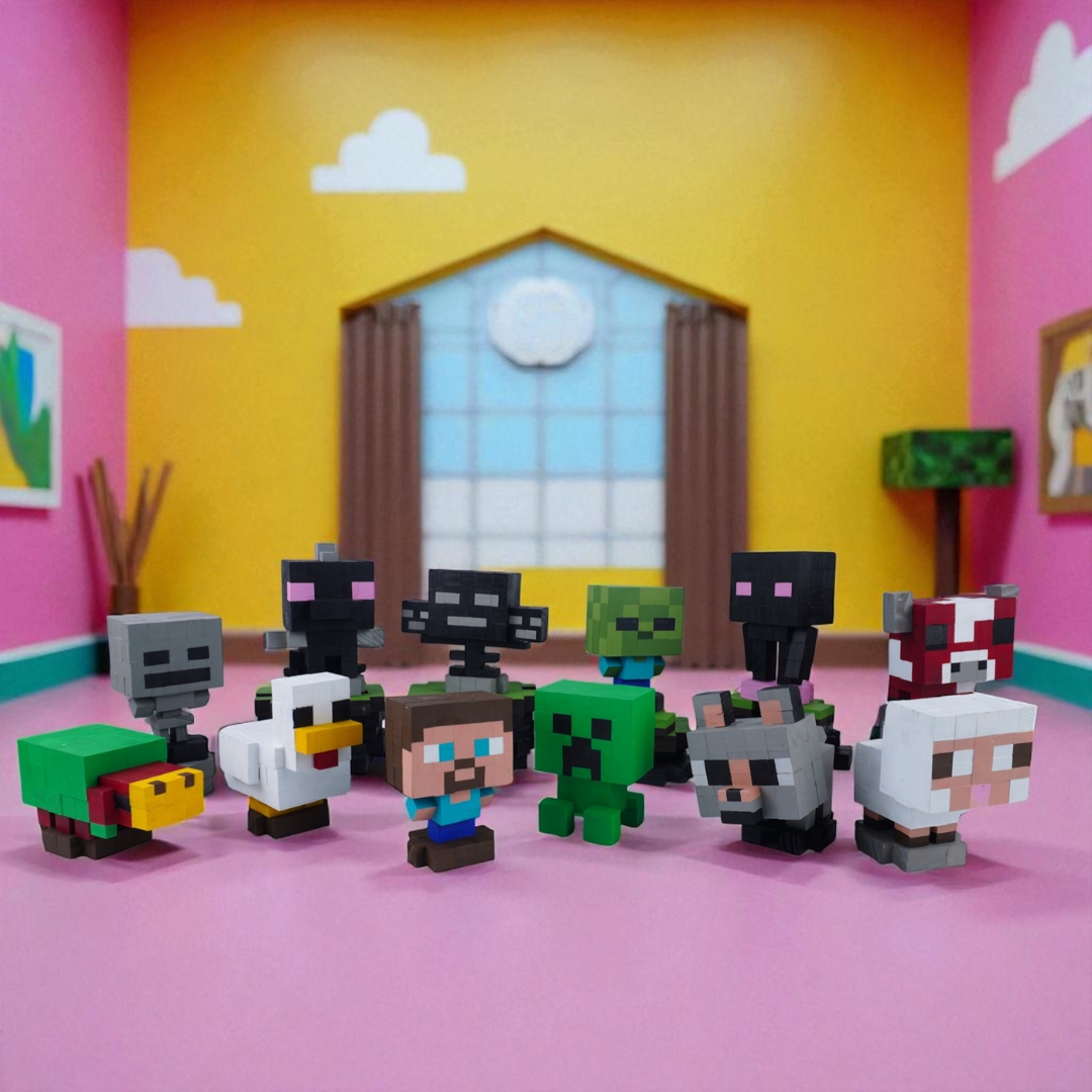 KIT Tự Làm 2 Mô Hình Nhân Vật Minecraft (A2)
