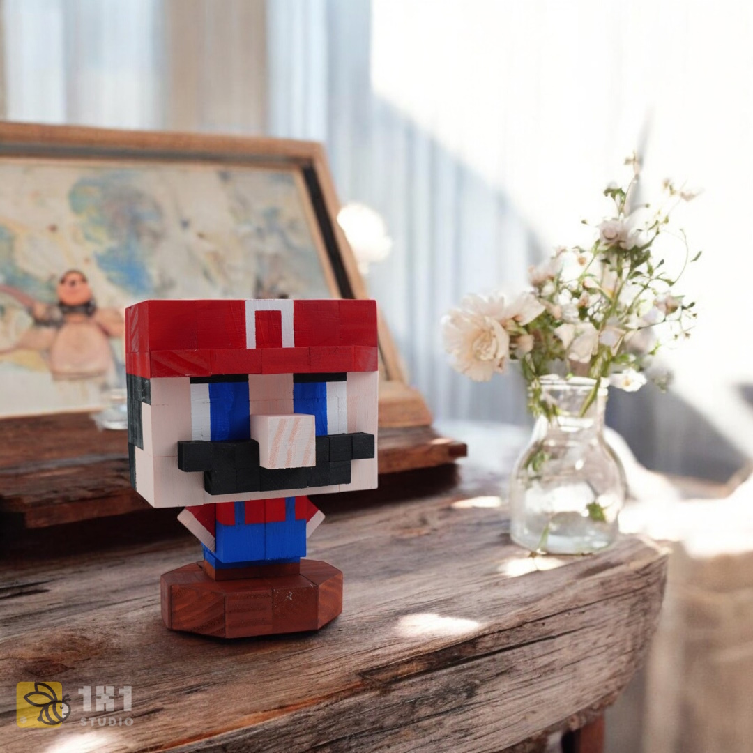 Mô Hình Gỗ Mario (size s)