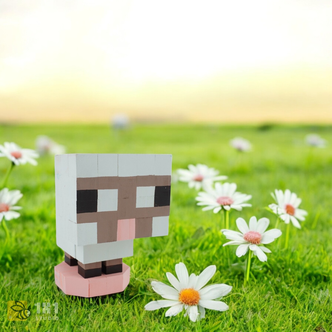 (DIY) Kit Tô Màu Mô Hình Minecraft Sheep Cừu (s)