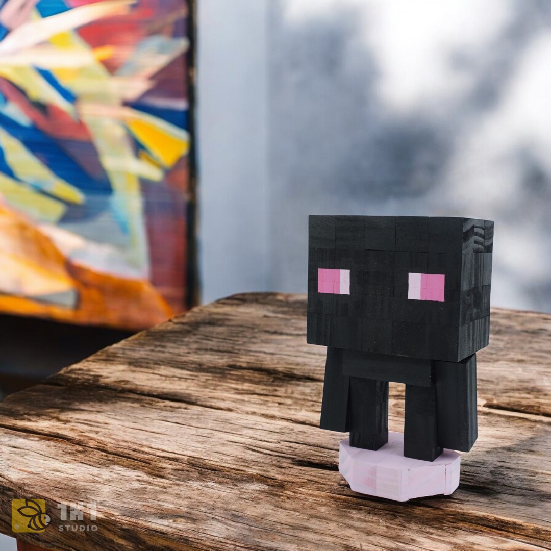 Mô Hình Gỗ Minecraft Enderman (size s)