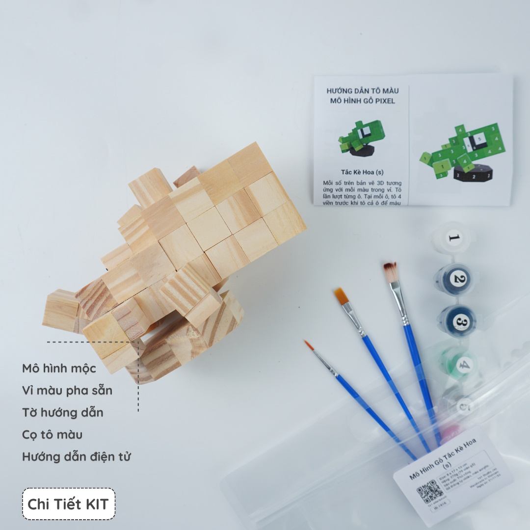 (DIY) Kit Tô Màu Tắc Kè Hoa (size s)
