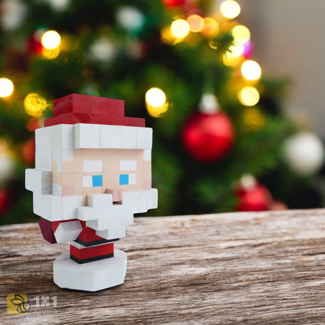 Mô Hình Gỗ Ông Già Noel (Santa Claus)