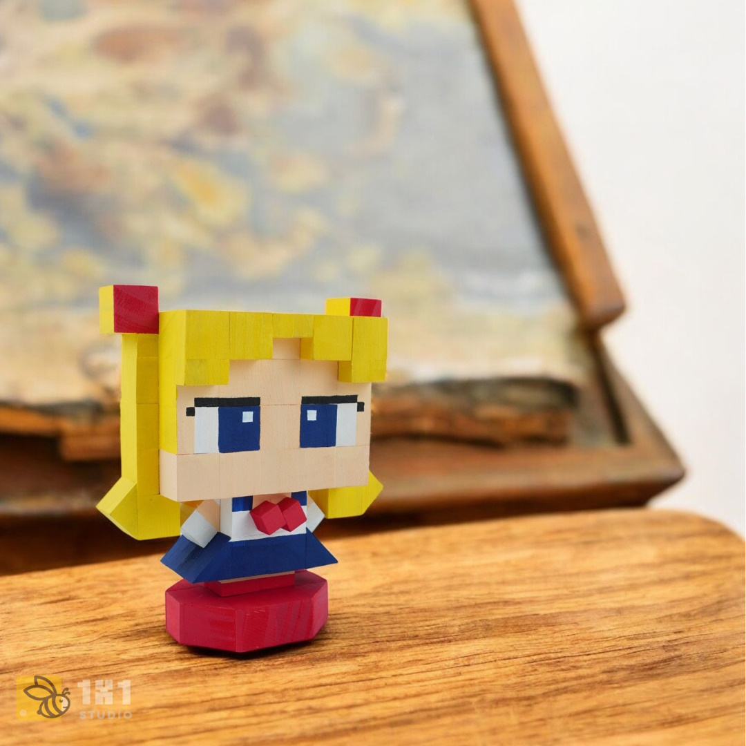 Mô Hình Gỗ Thủy Thủ Mặt Trăng (Sailor Moon)