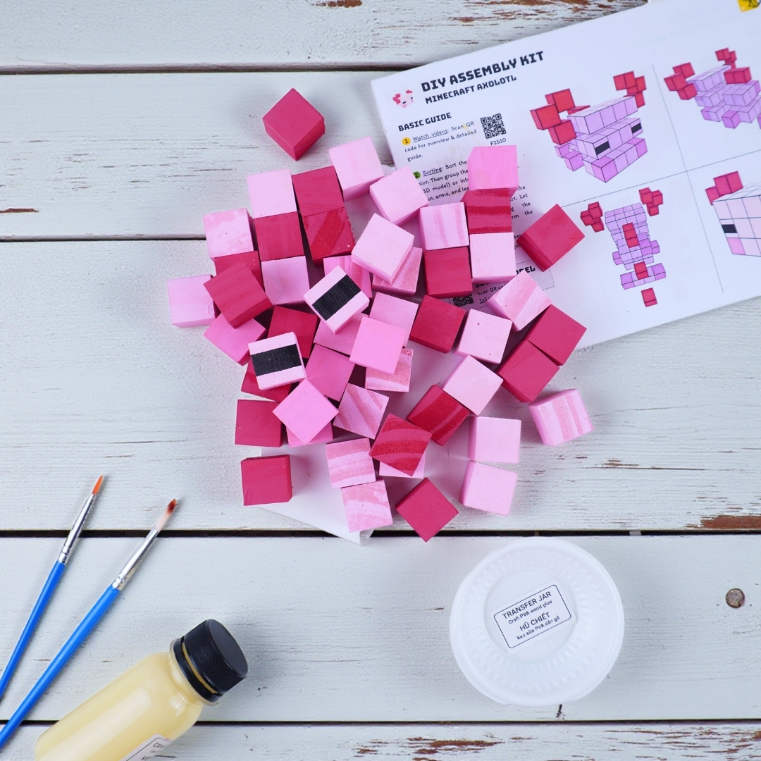 p0. Bộ Lắp Ghép Mô Hình Minecraft Axolotl