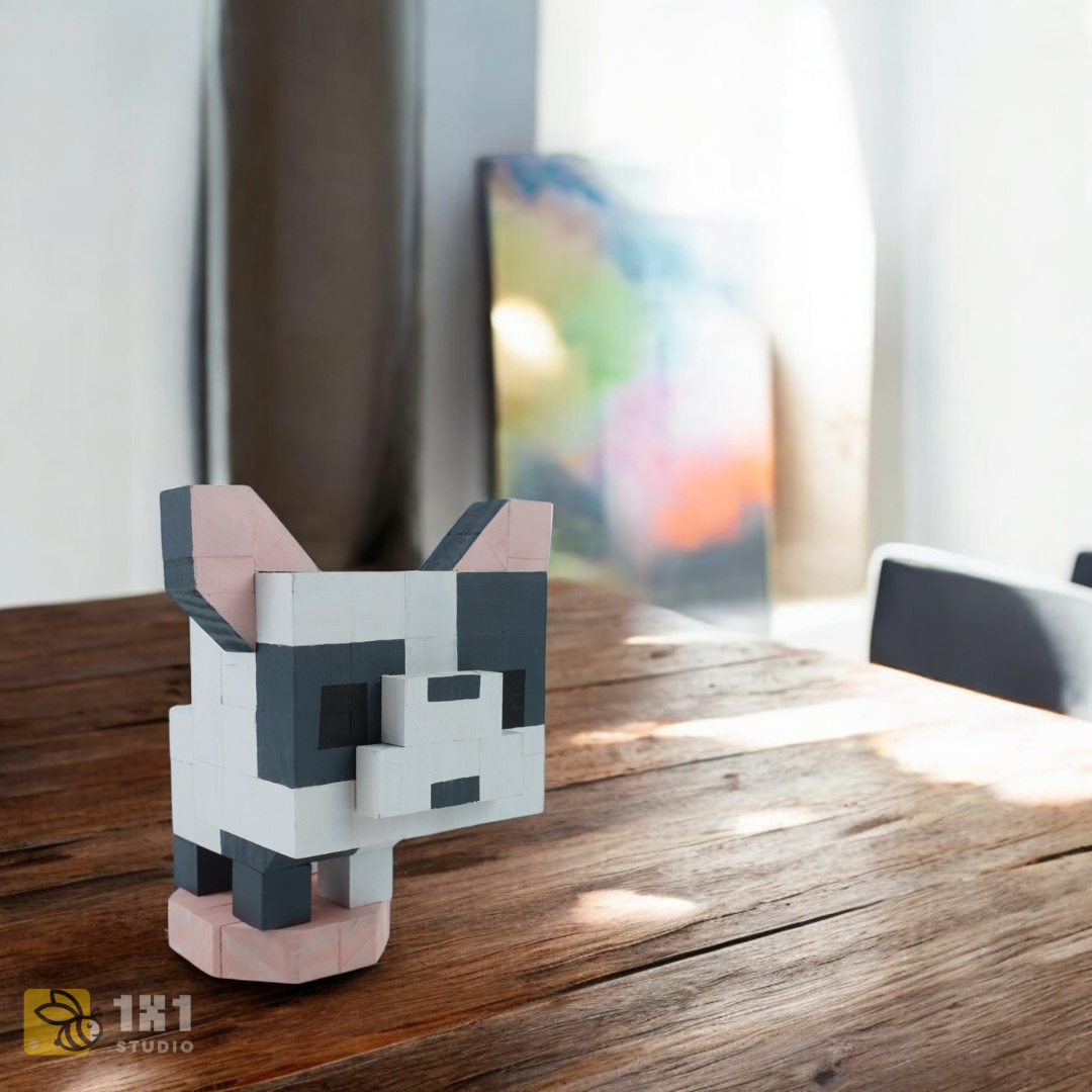 (DIY) Kit Tô Màu Mô Hình Chó Bull Pháp (s)