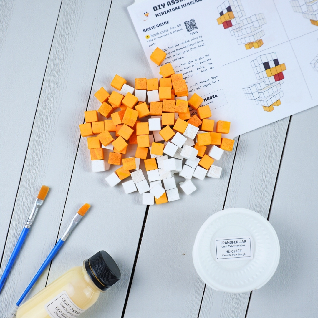 p1. Bộ Lắp Ghép Mô Hình Minecraft Chicken Gà (Thu Nhỏ)