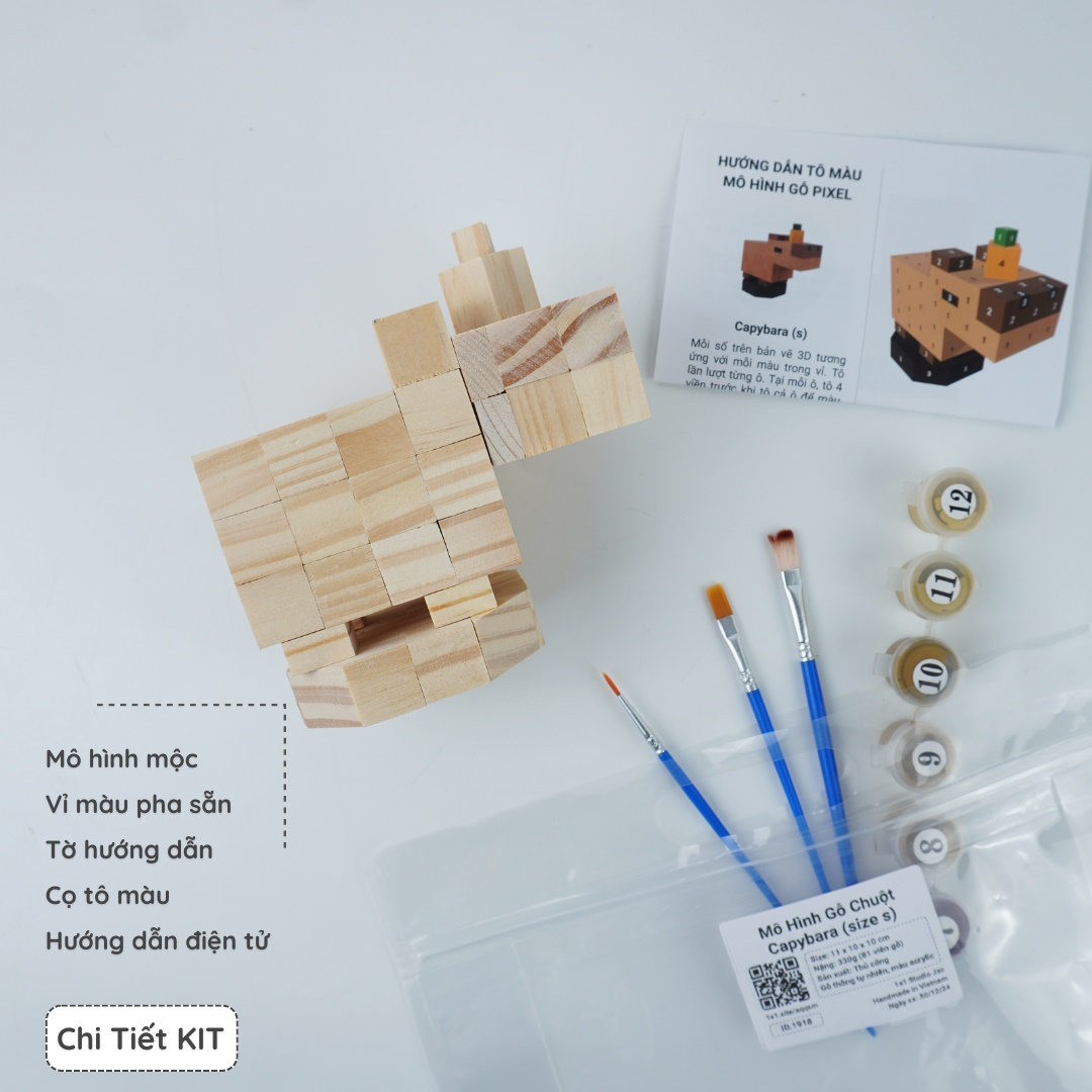 (DIY) Kit Tô Màu Chuột Lang Nước Capybara (size s)