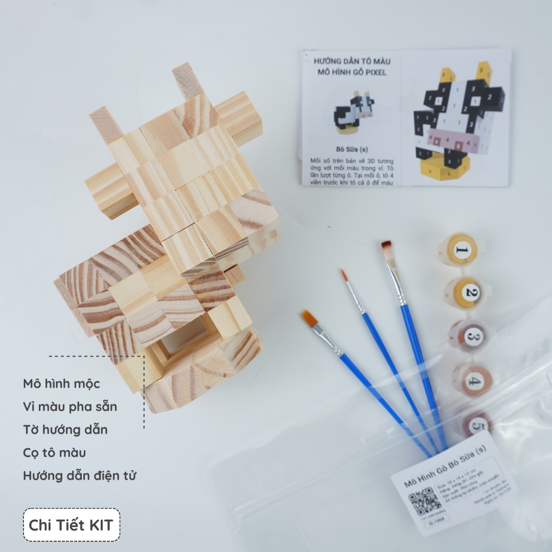 (DIY) Kit Tô Màu Bò Sữa (s)