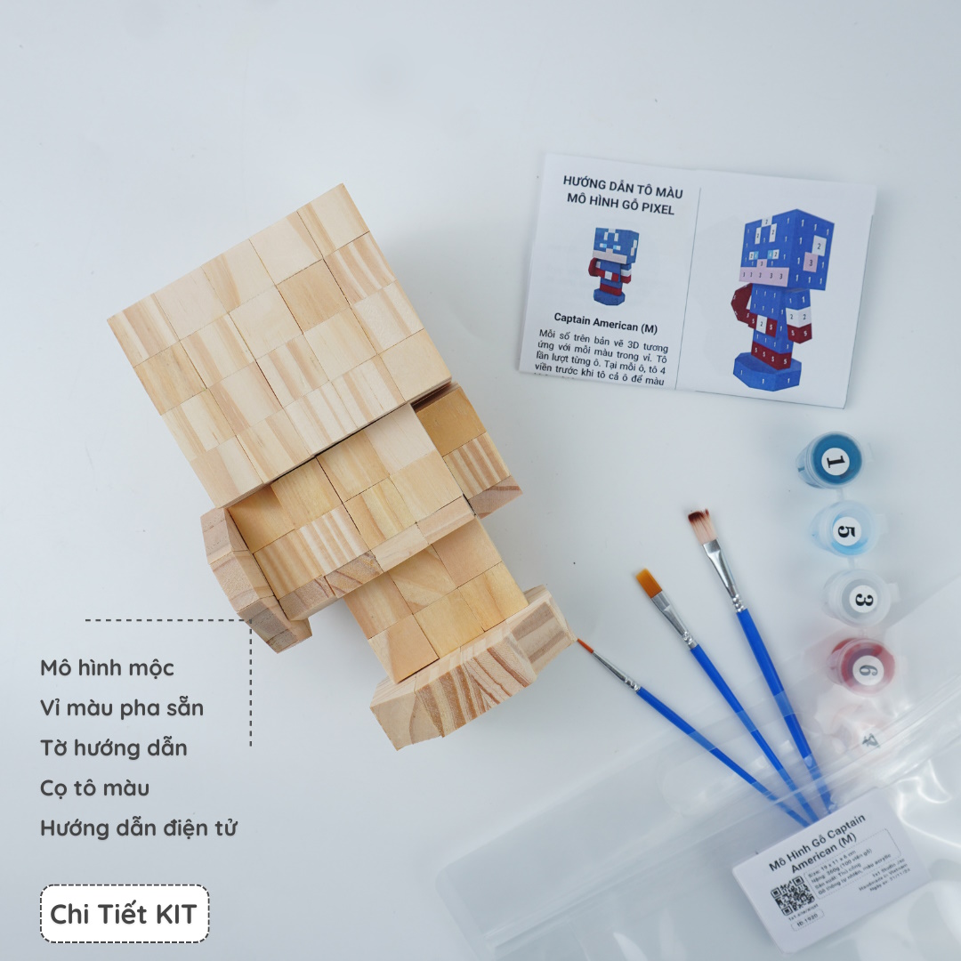 (DIY) KIt Tô Màu Đội Trưởng Mỹ (size M)